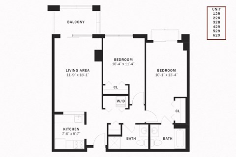 Columbia 2 Bedroom C1
